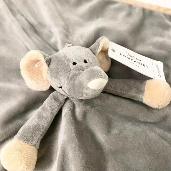Teddykompaniet Diinglisar  13 Inch Plush Animal Baby Blanket Elephant Blanky - Picture 3 of 16